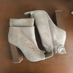 Missguided nude block heels